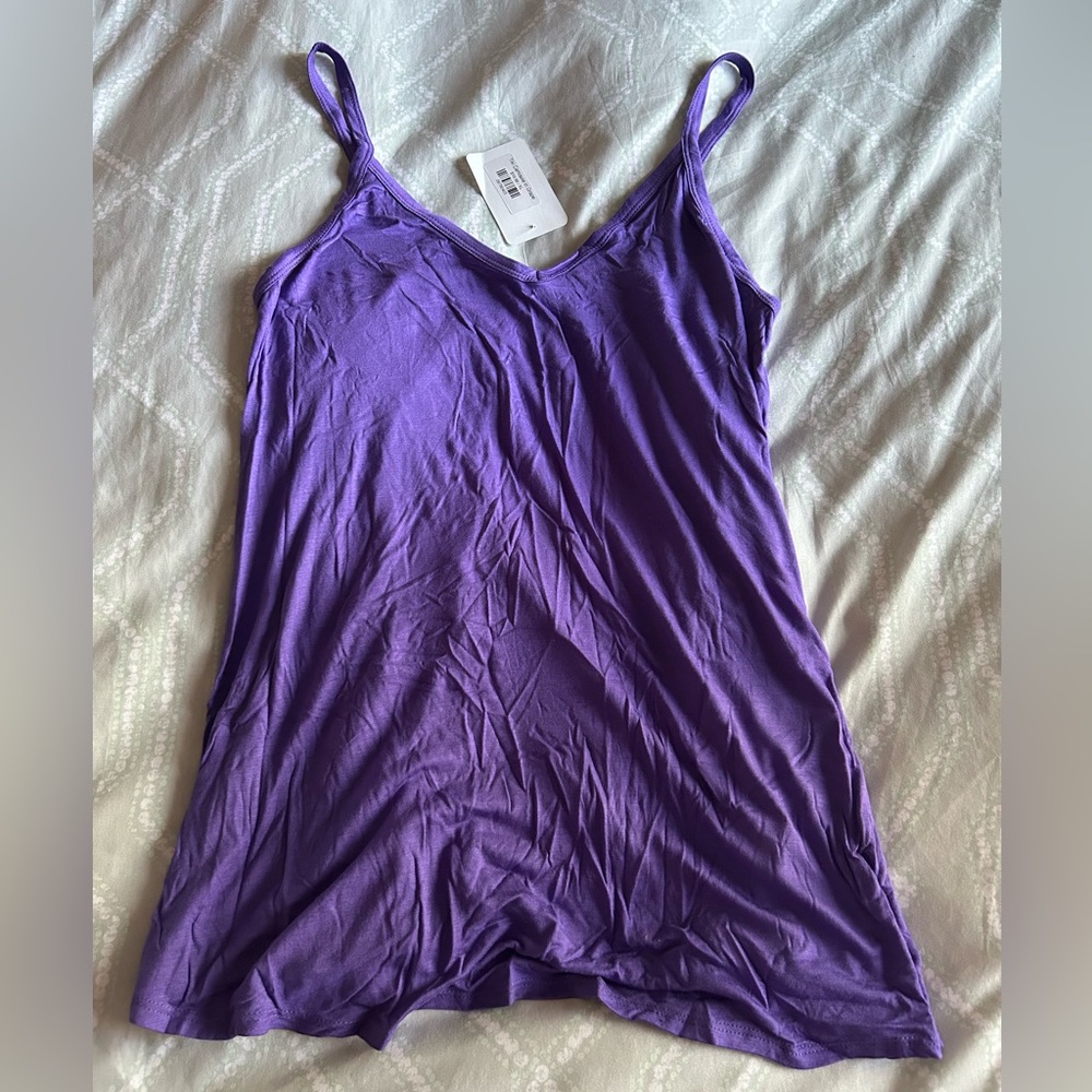Purple Flowy Tank Top - Extra Large